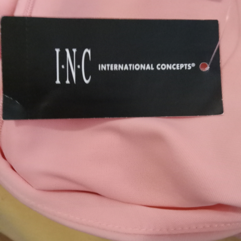 🍑 Womens INC Peach Bodycon Dress Small Fitted Snug Spring Summer Light Party - Picture 4 of 5